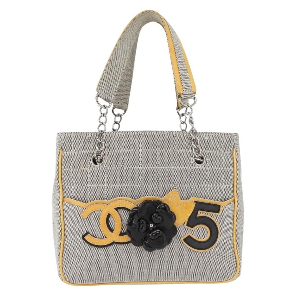 Chanel Choco Bar Chain Shoulder Bag Gray